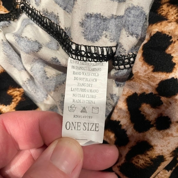 Womens Cheetah Print High Waist Cropped Pants Size OSFM - Picture 7 of 7